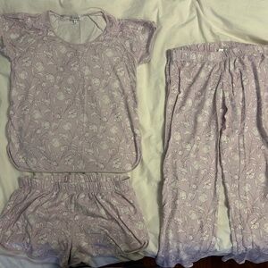 LAKE Pajamas Pima Bundle in Wildflower Vine, Size M